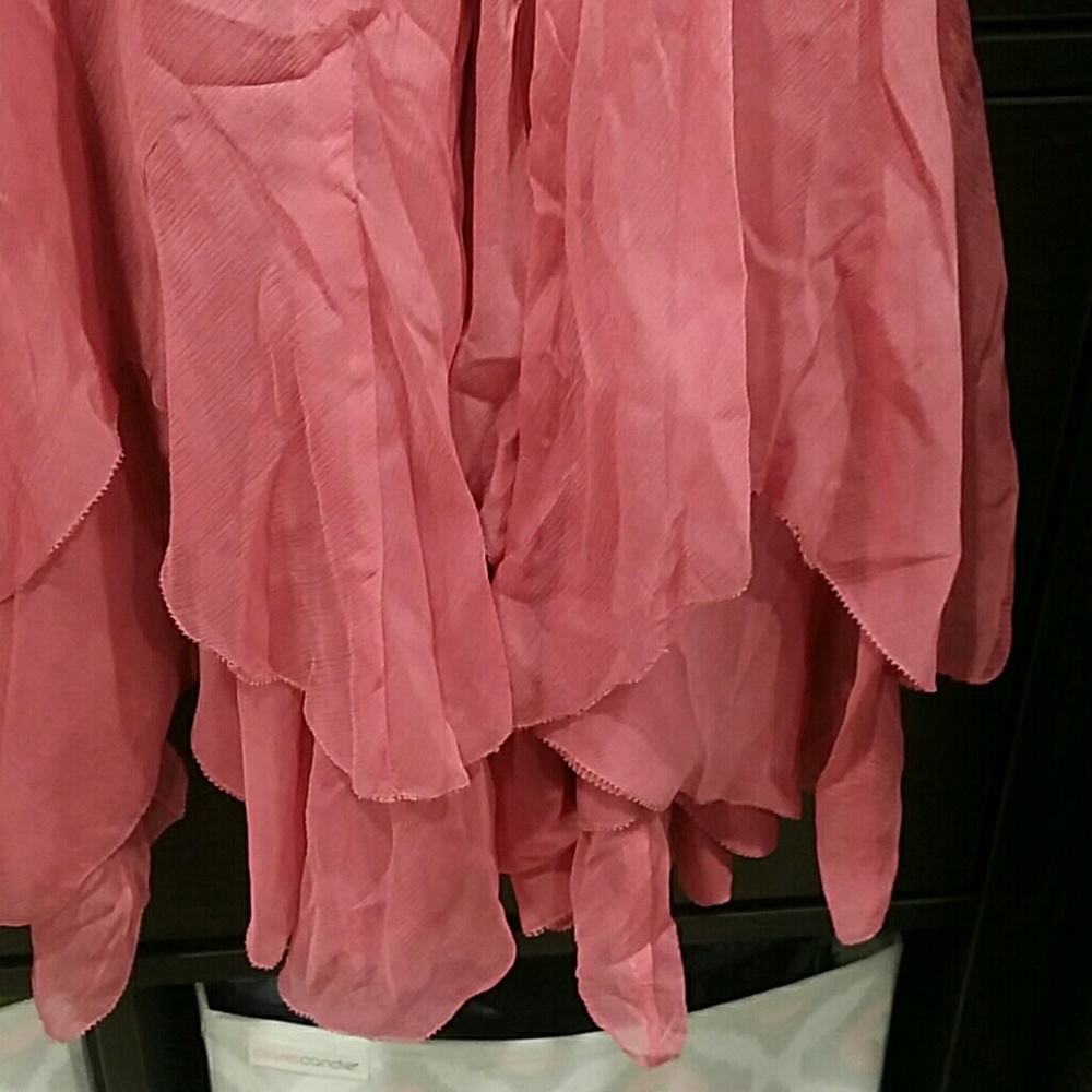 Chiffon layered ruffles asymmetrical skirt new - Picture 3 of 4